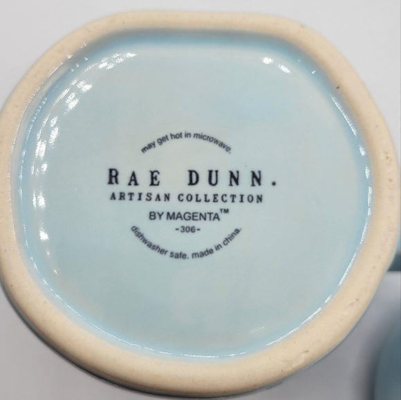 Rae Dunn Happy Easter Blue Bunny mug topper Ceramic Mug - Picture 3 of 4